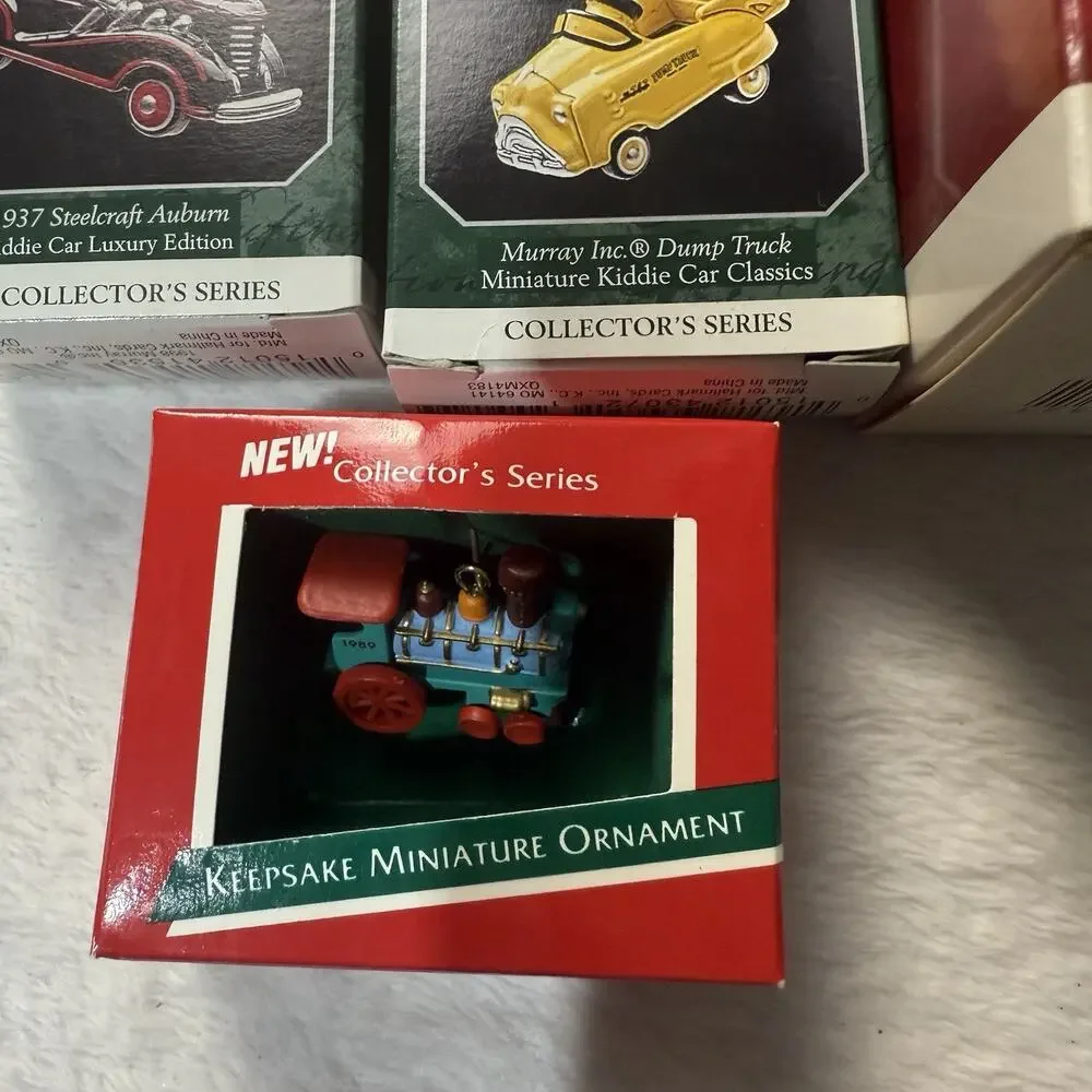 Hallmark Ornaments Cars Trucks Trains Lot Collectors Keepsake Series Vintage